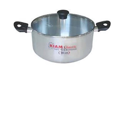 Picture of Alu. Casserole with Glass Lid 26 cm - Silver