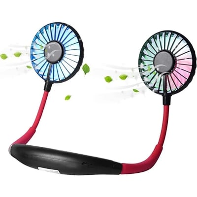Picture of Neck Fan Portable 2000 mAh Rechargeable With USB (Neck Fan / Kitchen Fan / Sports Fan) - Multicolor
