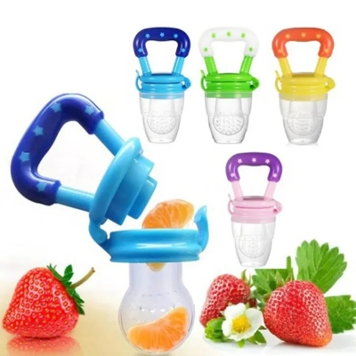Picture of Baby Fruit Chusni Feeder Silicone Food Bite Fruit Pacifier Teether Nipple Bottle - Multicolor