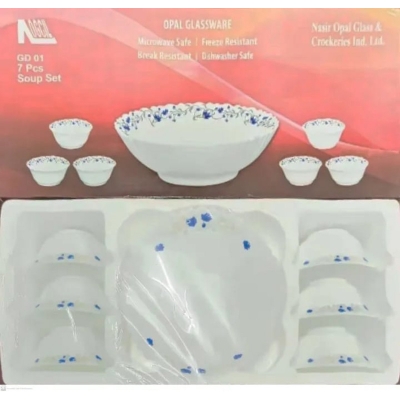 Picture of 7-Piece Ceramics Soup Set - Firni Set- Enjoy Your Soups And Desserts In Style With This Elegant Ceramics Set - Multicolor