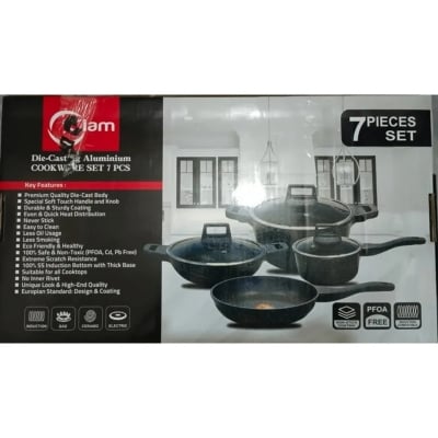 Picture of Kiam Aluminium Diecasting 7 Pcs Cookwear Set (INDUCTION BUTTOM) - Multicolor