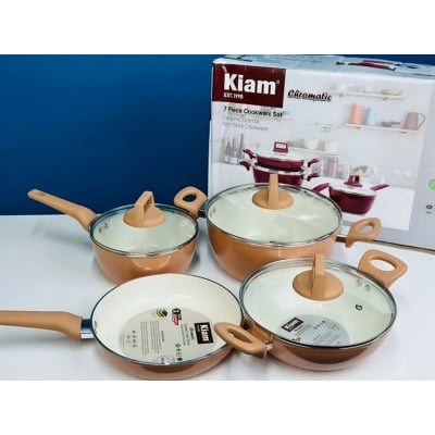 Picture of Kiam 7 Piece Ceramic Coating Granite Non Stick Cookware Set (Induction Bottom) - Multicolor