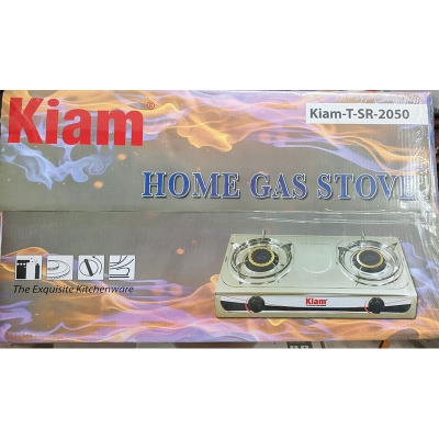 Picture of Kiam Gas Stove Stainless Steel-Double Burner- TSR 2050 (L.P.G)