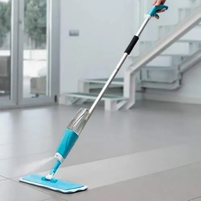Picture of Healthy water Spray Mop | Floor Cleaning Mop | with Removable Washable Cleaning Pad and Integrated Water Spray Mechanism - Blue