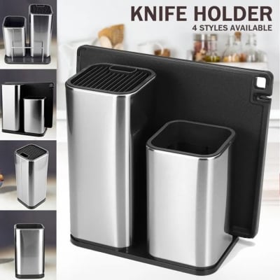 Picture of Functional Universal Kitchen Holder Stand Tool Block Storage Organizer Kitche - Silver