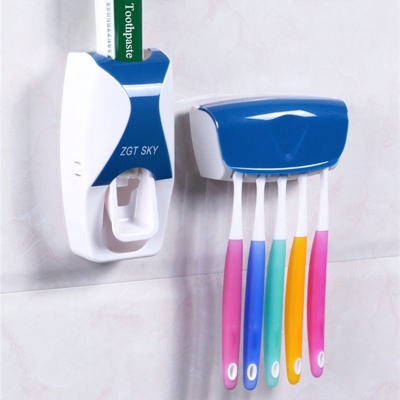 Picture of Automatic Toothpaste Dispenser and Brush Holder Set - Multicolor