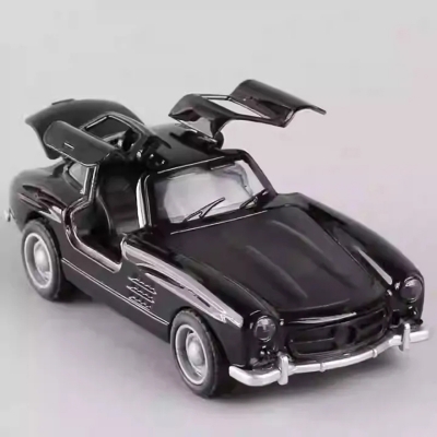 Picture of Mercedes Benz Classic toy car 1:36 Retro Simulation Alloy Toy Car Pull Back Model Classic Car Butterfly - Black