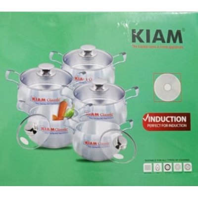Picture of Belly Shape Saucepan Cook Wear Set 16 cm Saucepan, 18 Cm Saucepan, 20 Cm Saucepan, 24 Cm Saucepan, 26 Cm saucepan.( Induction buttom) - Multicolor