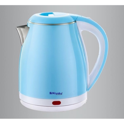 Picture of Miyako MJK-180PS Electric Kettle – 1.8L Durable Double Layer Body, 1500W Fast Boil, Cordless 360° Rotation, Auto Shut-Off, Boil-Dry Protection, Stainless Steel Coil, Cool Touch Exterior – 1 Year Warranty Heavy Duty Kettle - Sky blue