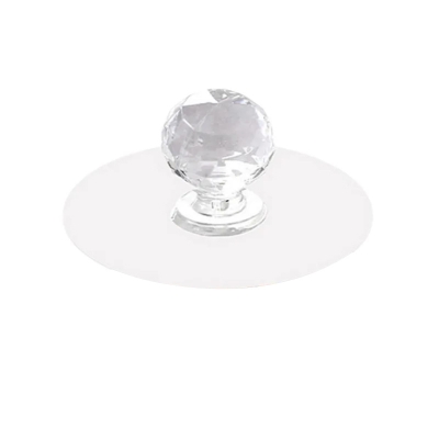 Picture of Plastic Diamond Crystal Shaped Strong Sticker Sticky Heavy Duty Wall Hooks For Hanging Home/Kitchen Bathroom Key Frame Holders - Silver