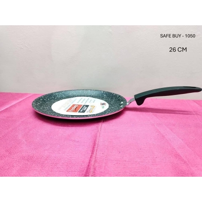 Picture of Prestidge ruti tawa 28CM 5 layer Marble Coating Granite non Stick Cookware Roti Tawa Steel usable for Gas and Induction - Black - Black