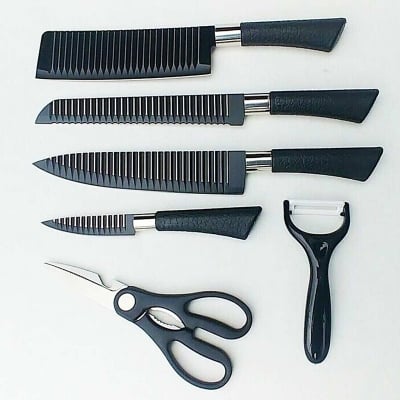 Picture of 6 Pcs Knife Set Non-Stick Coating Stainless Steel - Multicolor