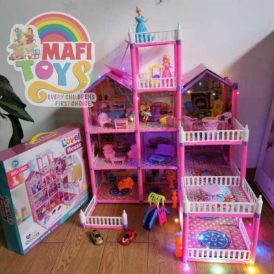 Picture of Lovely Doll House Set For Kids - Multicolor