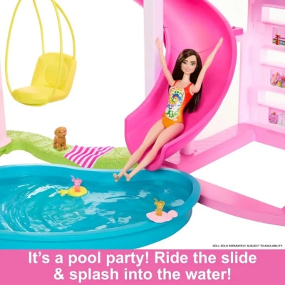 Picture of Elevator, 75 Doll Accessories, Toy Puppy, Adult Assembly Required, Toys for Ages 3 and Up, One Toy House, HMX10 - Pink