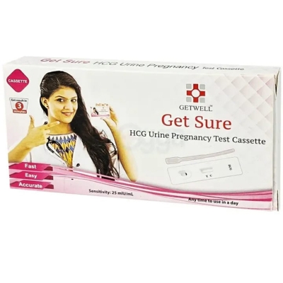 Picture of 12 Pcs Get Sure Pregnancy Test Digital Cassette Device Kit / Urine HCG Check Strips