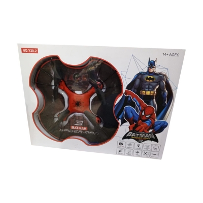 Picture of Spiderman and Batman Drone With Led Light and Remote Control Toy for Children - Multicolor