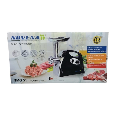 Picture of Meat Grinder - 1HP 800W Max Power - ETL Stainless Steel Meat Grinder Mincer Sausage Stuffer, Stainless Steel Blade and Plates and 1 Sausage Maker - Multicolor