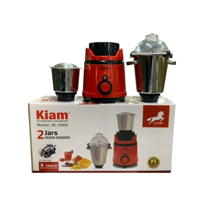 Picture of KIAM MIXER GRINDER (2 JARS 1000 WATTS) MODEL:BL-3000 - Multicolor