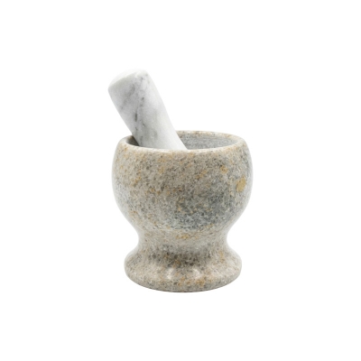 Picture of Handheld Marble Mortar and Pestle Set - Ash - Multicolor