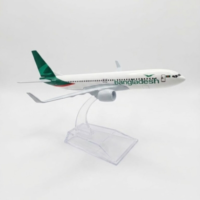 Picture of 16 Cm Metal Alloy Plane Air Biman Bnnladesh Airlines Boeing 737B737 800 Airplane Stand Aircraft Gift - Purple