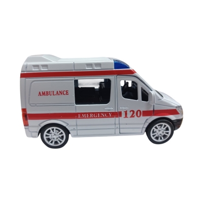 Picture of 120 ambulance, police car, toy car, doctor, children, simulated car model, large boy girl, engineering fire truck - White