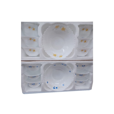 Picture of Exclusive 7-Piece Soup Bowl Set - Stylish And Durable Opal Glassware Pyrex Bati Bowls For - White
