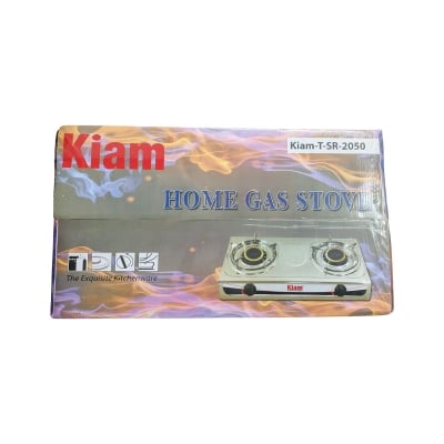 Picture of Kiam -T-SR-250 Home Gas Stove Stainless Steel (DOUBLE BURNER) LPG System.