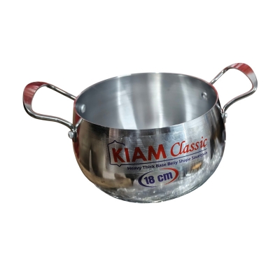 Picture of Kiam 7 Pcs Cookware Set Pure Aluminium -1Pcs Casserol 24-cm,1Pcs Fry pan 24-cm,1Pcs Karai 24-cm,1Pcs Milk pan 18- - Silver
