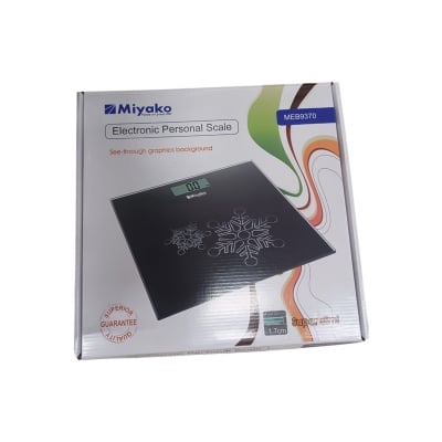 Picture of Accurate Weight Measurement with Miyako Digital Weight Machine/Miyako Electrical Personal Scale MEB-9370RNB - Your Reliable Partner for Health - Black