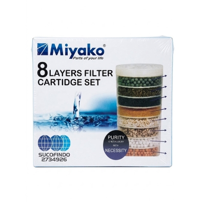 Picture of 8 Layears/Steps  Miyako Water Filter Cartridge Replacement - Multicolor