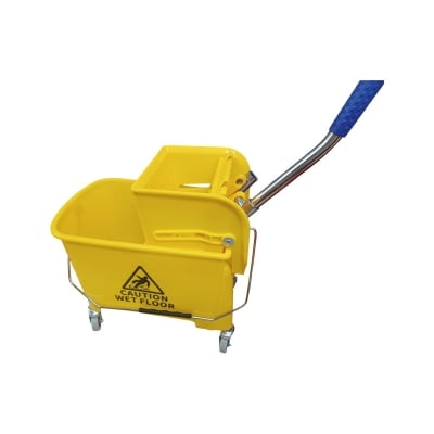 Picture of Simpli-Magic 79358 Commercial Mop Bucket with Side Press Wringer, 32LITER Yellow - Yellow