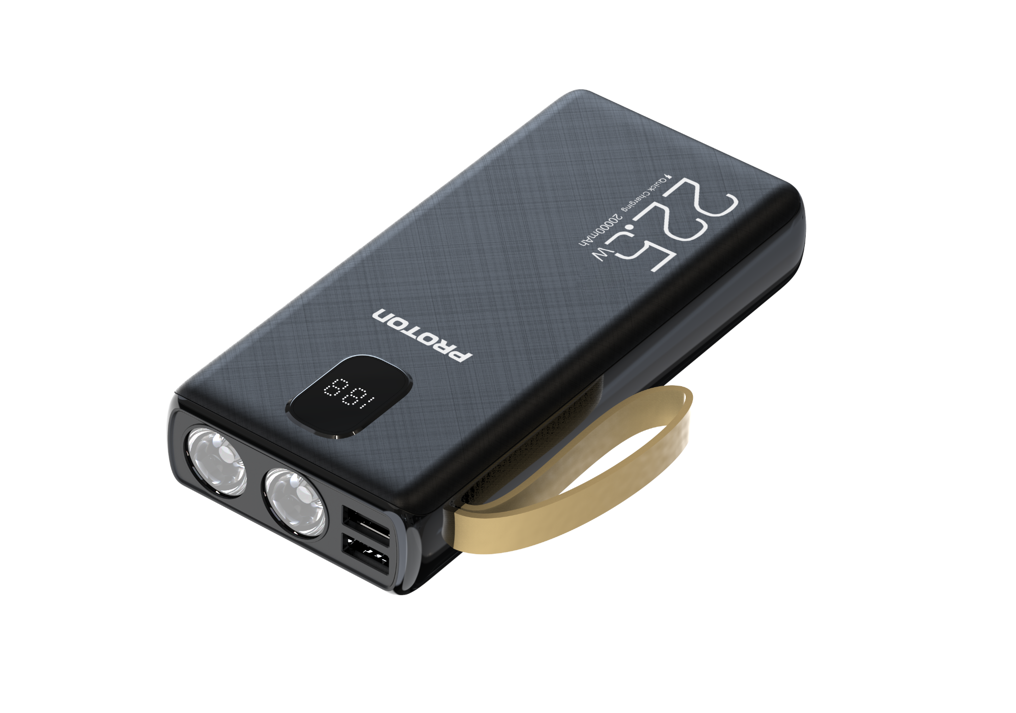 Picture of Proton Energy Mate Power Bank- 22.5W 20000mAH with in-built 2 Torch Light for Travel