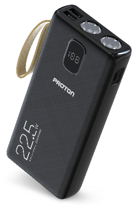 Picture of Proton Energy Mate Power Bank- 22.5W 20000mAH with in-built 2 Torch Light for Travel