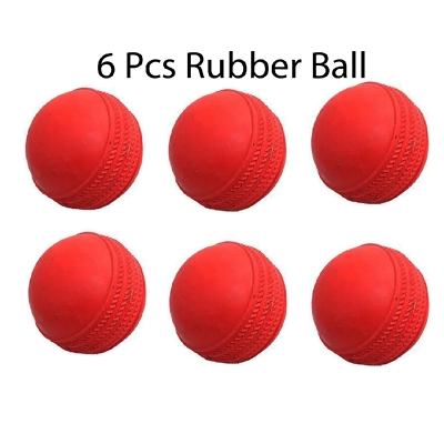 Picture of 6 Pcs Cricket Rubber Ball - Maruti - Indian Red