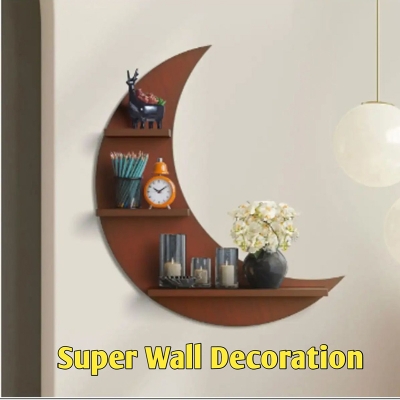Picture of Best quality pretty moon shape wall self Brown