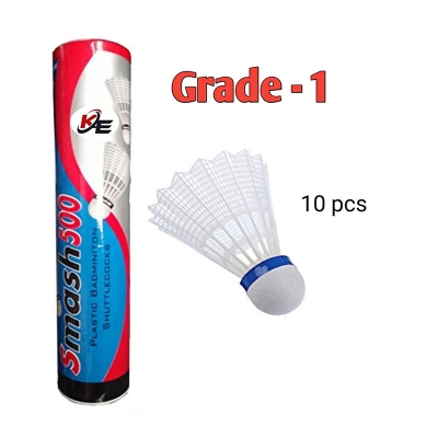 Picture of White Badminton Feather Cock - 10 Pieces: Stock Up On Shuttlecocks For Your Badminton Games With This Set Of 10 White Feather Cocks. White
