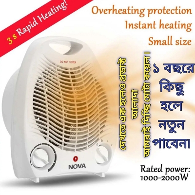 Picture of NOVA 2000W Room Heater for Indoor Use, 3 Heat Settings, Fan- Mode White