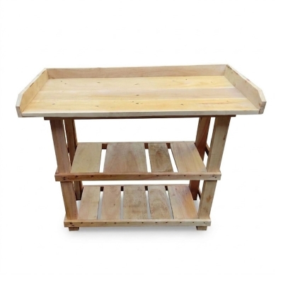 Picture of Wooden Gas burner table Kitchen Table Brown