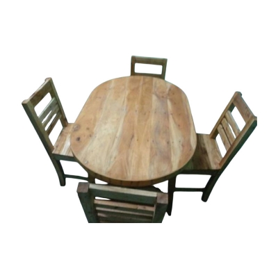 Picture of Wooden 4 Seaters Dinning Table set Brown