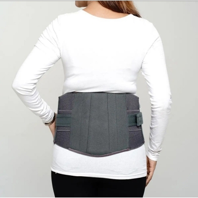 Picture of Lumber Corset Back Support Belt Waist Pain Braces Black