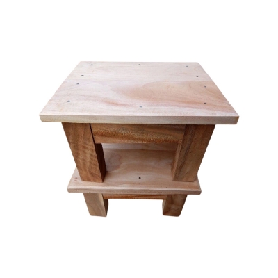 Picture of wooden sitting tool floor stool Multicolor