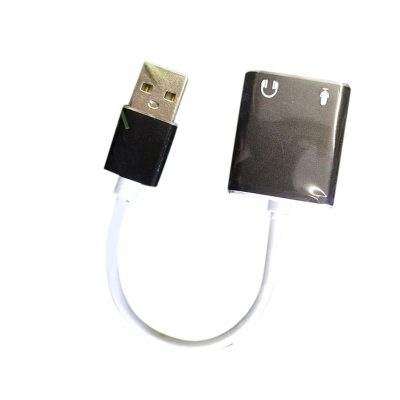 Picture of Sound Card Mini External USB to 3.5mm Mic Microphone Headphone Jack Adapter - Microphone Multicolor