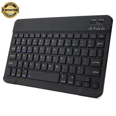 Picture of Bluetooth Keyboard Rechargeable for Tablets, iPads, iPhones, Smartphones, and Laptops  Stylish, Ergonomic, Ultra-Slim Rechargeable Wireless Mini Nadra Keyboard  Ideal for professionals, students, and travelers(Black)