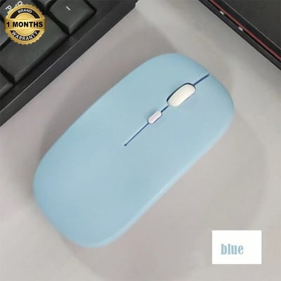 Picture of Bluetooth Mouse for Laptops, Desktops, Tablets, iPads, iPhones, and Smartphones  Dual-Mode 2.4GHz Optical Rechargeable Wireless Mouse  Stylish, Ergonomic, Ultra-Slim Design-Nadra-NM01(Blue)