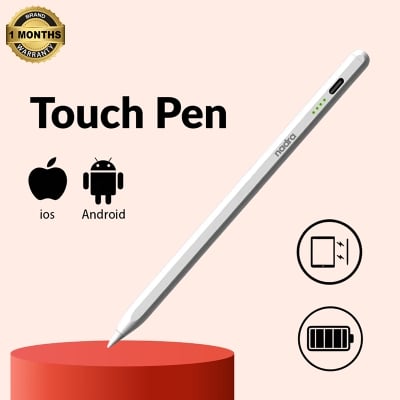Picture of Touch Pen for Tablets, Smartphones - Perfect for Drawing, Writing, Scrolling  Universal Stylus Pen - Magnetic Capacitive Touchscreen Pen Compatible with Android, iOS, Windows  Fit for Samsung, Huawei, Apple, Xiaomi, Realme Tablets  Nadra(White)