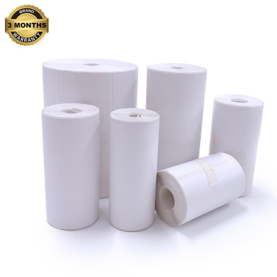 Picture of Steadfast Courier Label 50x75mm Small Roll around 85 Labels per Roll, 2x3 inches) for PT260 58mm printer Direct Thermal DT Stickers  Shipping Labels  Premium Self-Adhesive Thermal Labels - White(50x75-Roll-1-Small)