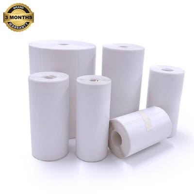 Picture of Steadfast Courier Label 50x75mm Small Roll around 85 Labels per Roll, 2x3 inches) for PT260 58mm printer Direct Thermal DT Stickers  Shipping Labels  Premium Self-Adhesive Thermal Labels - White(50x75-Roll-5-Small)