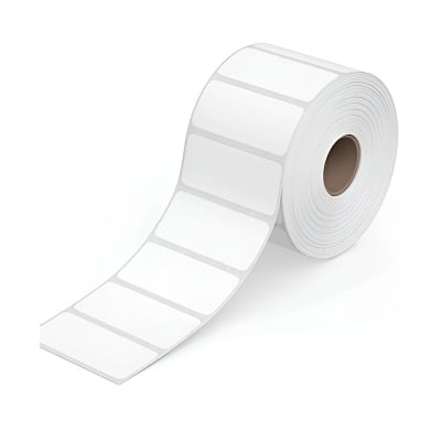 Picture of Barcode Labels | 50x25mm (2x1 inch) - 1000 Labels per Roll | Direct Thermal (DT) Stickers | Smudge-Free, Fade-Resistant, High-Quality Print for Barcode, Shipping, Addressing & Organization | Premium Self-Adhesive Thermal Labels - White(White)