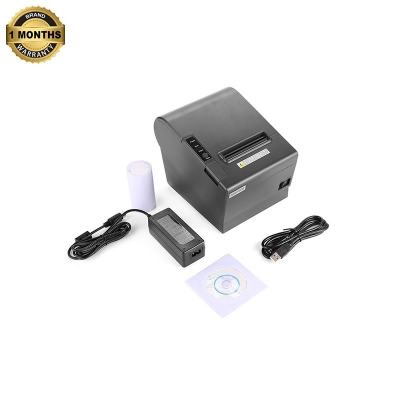 Picture of 3-inch Receipt POS Printer with Auto Cutter | Desktop Direct Thermal Printer (80mm) | Bluetooth USB Connectivity | High-Speed Printing | Compatible with ESC/POS for Retail Stores, Grocery Stores, Clothing Shops, Supermarket, Cafe(Black)