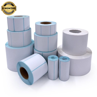 Picture of Shipping Labels DT | 75x100mm (3x4 inch) - 500 Labels per Roll | Direct Thermal Courier Stickers | Fade-Resistant, High-Quality Print for Steadfast, Paperfly Courier Sticker, Addressing & Organization | Premium Self-Adhesive Thermal Labels - White(10Roll-5000Labels)